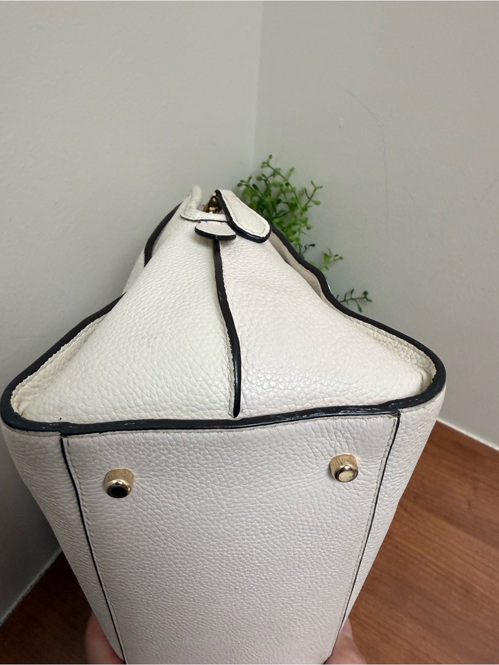Coach Nolita Pebbled Leather Satchel in Off-White/Cream - Picture 8 of 11